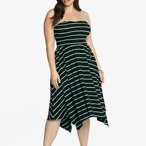 Torrid Strapless Handkerchief Hem Dress Plus Size